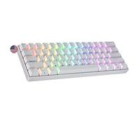 Ranked N60 Nova Tastiera da Gioco Meccanica Mini 60% | Hotwap Gaming Keyboard | 61 Tasti Retroilluminati LED RGB | Cavo USB | Per Mac, PC Windows | QWERTY Americano (Bianco, Gateron Pro Brown)