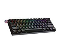 Ranked N60 Nova Tastiera da Gioco Meccanica Mini 60% | Hotwap Gaming Keyboard | 61 Tasti Retroilluminati LED RGB | Cavo USB | Per Mac, PC Windows | QWERTY Americano (Nero, Gateron Pro Red)
