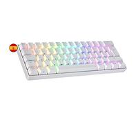 Ranked N60 Nova Tastiera da Gioco Meccanica Mini 60% | Hotwap Gaming Keyboard | 62 Tasti Retroilluminati LED RGB | Cavo USB | Per Mac, PC Windows | Layout spagnolo QWERTY (Bianco, Gateron Blue)