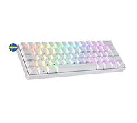Ranked N60 Nova Tastiera da Gioco Meccanica Mini 60% | Hotwap Gaming Keyboard | 62 Tasti Retroilluminati LED RGB | Cavo USB | Per Mac, PC Windows | Layout svedese QWERTY (Bianco, Gateron Brown)
