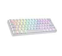 Ranked N60 Nova Tastiera da Gioco Meccanica Mini 60% | Hotwap Gaming Keyboard | 62 Tasti Retroilluminati LED RGB | Cavo USB | Per Mac, PC Windows | Layout tedesco QWERTZ (Bianco, Gateron Red)