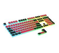 Ranked Pudding Tasti PBT | 112 Layout ANSI US e ISO traslucido a Double Shot | Profilo OEM per Tastiera da Gioco Meccanica RGB (Rosso & nero)