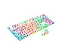 Ranked Pudding Tasti PBT | 112 Layout ANSI US e ISO traslucido a Double Shot | Profilo OEM per Tastiera da Gioco Meccanica RGB (Miami Vice)