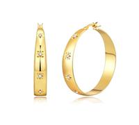 RANKEEF 8MM Orecchini A Cerchio Grandi In Oro Ipoallergenici Per Donna