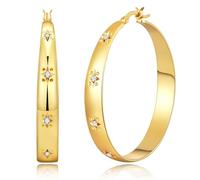 RANKEEF 8MM Orecchini A Cerchio Grandi In Oro Ipoallergenici Per Donna