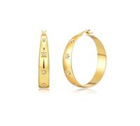 RANKEEF 8MM Orecchini A Cerchio Grandi In Oro Ipoallergenici Per Donna