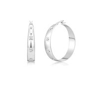 RANKEEF 8MM Orecchini A Cerchio In Argento Ipoallergenico Per Donna