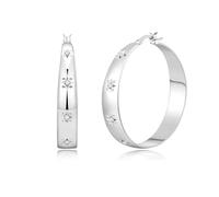 RANKEEF 8MM Orecchini A Cerchio In Argento Ipoallergenico Per Donna