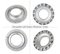 Rankomu Bowens Mount Speed Ring Adapter, Studio Accory per luce flash a LED, ricambio per Godox, NiceFoto, Jinbei, compatibile con attacco Bowens