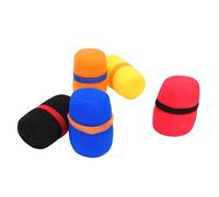 Rankomu Copertura in spugna per microfono, spessa resistenza alle cadute, copertura per microfono portatile, per KTV e sale riunioni, copertura per microfono in schiuma, colore nero
