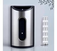 Rankomu Dispenser di sacchetti di plastica in acciaio inox per cucina - Pratico supporto portaoggetti e organizer in acciaio inox 430, montaggio a parete o armadio, risparmio di spazio, contiene 15-20