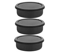 Rankomu Kit di 3 copriobiettivo portatile in plastica nera, per fotocamera Pentax PK, include kit di copertura per obiettivo e tappo anteriore per corpo della fotocamera