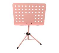 Rankomu Leggio pieghevole per spartiti, portatile, pieghevole, regolabile, per chitarra e violino, leggio professionale per libri musicali, rosa