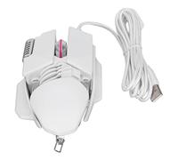 Rankomu Mouse da gioco con cavo a 6 pulsanti, mouse RGB con effetto di illuminazione raffreddato ad acqua, regolazione telescopica, mouse meccanico a 6 pulsanti, funzione di programmazione macro