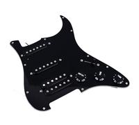 Rankomu Piastra di copertura per truss rod per chitarra, in plastica, a 3 fori, per esercitazione, GR47, nero, adatta per chitarre elettriche standard