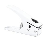 Rankomu Plettro per chitarra, perforatore per plettro per chitarra, misura regolabile, multifunzione, portatile, con kit di perforazione per plettro, bianco