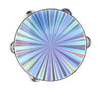 Rankomu Radiant Tamburello Radiant Tamburello, strumento a percussione manuale da 20,3 cm, suono chiaro e nitido, tamburo a doppia fila, ideale per musica e danza