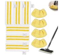 Rankomu Set di 10 panni per la pulizia in microfibra - Compatibile con Karcher EasyFix SC1 SC2 SC3 SC4 SC5 pulitore a vapore - 6 panni per pavimenti e 4 mani - Alta qualità e versatile per tutti i