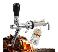 Rankomu Spillatore Birra da Casa Regolabile con Filetto G5/8 - Per Home Brewing, Bar e Ristoranti, in Ottone Cromato e Acciaio Inossidabile 304 (815g)
