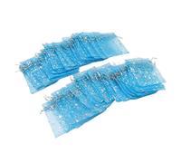 Rankomu Star Mesh Bags 50 sacchetti in rete trasparente con coulisse, motivo a stelle, sacchetti regalo per gioielli, matrimoni, chiesa, sacchetti in organza 30 x 20 cm