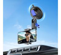 Rankomu Supporto a ventosa per telefono, doppia testa a sfera girevole a 360°, clip per telefono per auto, compatibile con e altri smartphone, regolabile, forte aspirazione, nero