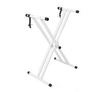 Rankomu Supporto regolabile per tastiera elettronica, larghezza regolabile in altezza, telaio a doppia X, design resistente per 54-88 tasti, supporto stabile per la pratica musicale