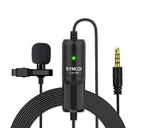 Rankomu SYNCO Lav-S8 Microfono Lavalier Professionale, Microfono Omnidirezionale Clip-On, Riduzione del Rumore, Cavo Lungo 8M per Fotocamera DSLR, Smartphone, PC, Registrazione Video, Vlogging