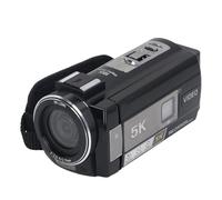 Rankomu Videocamera digitale 5K 56MP, Anti Shake, Zoom 18X, visione notturna IR, touch screen IPS da 3 pollici, cappuccio di riempimento, fotocamera digitale registratore per viaggi e matrimoni