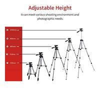 Rankomu WEIFENG - Treppiede portatile leggero da 100 cm, testa a 3 vie, in lega di alluminio, carico di 1,5 kg, include borsa per il trasporto, per DSLR, videocamera, smartphone
