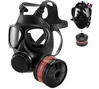 RANKSING Maschera respiratoria integrale maschera gas riutilizzabile con P-A-2 40 mm filtro al carbone attivo tanica nera gomma maschera russa per uso domestico industriale e sopravvivenza