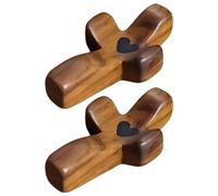 Ranley 2 di Croce in Legno Intagliato, Decorazione da Parete, Croce d'Amore, intagliata a Mano, Anti-Stress, Croce d'Amore con Cuori, Regalo di incoraggiamento Intagliato a Mano, 5,1 x 2,5 x 1,9