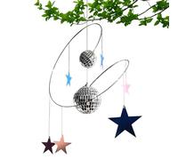 Ranley Specchi Disco | Captasoles DIY con sfera disco e stelle riflettenti | Salpa a per riflettere la luce solare in finestra, giardino, feste, matrimoni, compleanni, balcone terrazza
