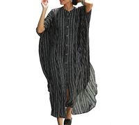 RANMEY Donne Abito Maxi Camera Indossare Notte Abito Robe Corpo Coprire Costume da Bagno Abito Lungo Spiaggia Camicetta Bikini Resort Protezione Solare Spiaggia Gonna（Nero 135 * 89cm）