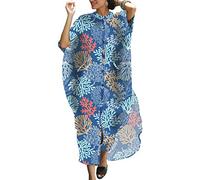 RANMEY Donne Vestito Maxi Camera Indossare Notte Abito Robe Corpo Coprire Costume da Bagno Abito Lungo Spiaggia Camicetta Bikini Resort Protezione Solare Spiaggia Gonna(Corallo 135 * 89cm)