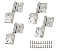 Rannb Cerniere a bandiera da 7,6 cm, in acciaio inox 304, cerniera per porta staccabile, 4 pezzi