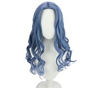 Ranni Cosplay Wig Game Elden Ring Ranni Blue Long Wavy Curl Simulation Scalp Synthetic Hair Women Halloween Wig + Wig Cap