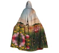 rannsut Bellissimo mantello unisex con stampa Torre Eiffel di Parigi, mantello gotico per carnevale, mantello mistico per feste in maschera ed eventi a tema