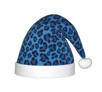 rannsut Cappelli di Babbo Natale Comfort del cappello di Natale della stampa animale della pelle del leopardo per il partito del costume di Natale ed evento