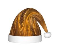 rannsut Cappelli di Babbo Natale di comfort del cappello di Natale della stampa del campo di grano per il partito del costume di Natale ed evento
