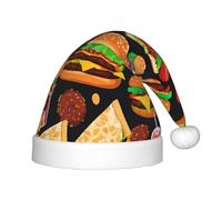rannsut Cappelli di Babbo Natale di comfort del cappello di Natale della stampa divertente del modello dell'alimento per il partito del costume di Natale ed