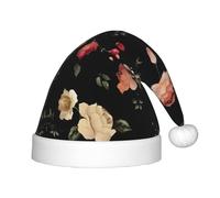 rannsut Cappelli di Babbo Natale di comfort del cappello di Natale della stampa floreale di autunno per il partito del costume di Natale ed evento di festa