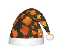 rannsut Cappello di Babbo Natale con stampa di zucca per il giorno del Ringraziamento Felice Cappello di Babbo Natale per feste in costume di Natale ed eventi festivi