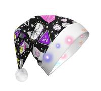 rannsut Magia Stregoneria Stregoneria Boemia Disegno Led Cappello di Natale Decorazioni Unisex Cappello Festival Cosplay Festa di Natale Forniture