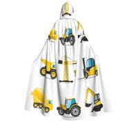 rannsut Mantello unisex con stampa di camion di macchinari pesanti, stile gotico, mantello mistico per feste in maschera