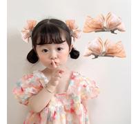 Rannyrena Eleganti fiocchi per capelli in pizzo per ragazze, fatti a mano, con fiocco e cuore, accessori per capelli per matrimoni, compleanni, per neonati e bambini (champagne)