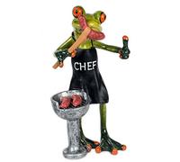 Ranocchio con barbecue verde chiaro, 14 cm, Giardino - Decorazione