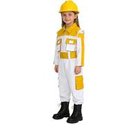 ranrann Set Completo Costume Professionale Bambini Ingegneri Edili Operai Vigili Del Fuoco Elettricisti Riparatori Maglia Pantaloni Casco Guanti Per Spettacoli Corali Giallo 6-7 anni
