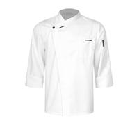 ranrann Unisex Giacca da Chef Uomo Donna Divisa Chef Camicia da Cuoco Maglietta da Lavoro Cameriere Camicia da Cucina Pizzeria Hotel Panetteria Ristorante Mensa Manica Lunga Bianca M