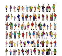 RANRAO 100 Pezzi Random People Figurine Modello Scala 1:87 Treno Architettonici Plastica Persone Figure Piccole Persone Passeggeri Per Scene In Miniatura