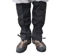 RANRAO Ghette impermeabili da trekking in tessuto Oxford 600D, per uomo e donna, protezione antivento per stivali con fibbie in metallo, per arrampicata e trekking, 46 cm (nero)